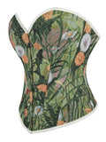 New flower green lace-free ladies' chest-holding and palace body-shaping tops