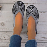 ZOKI Fashion Striped Loafers Shoes Women Summer Slip-on Breathable Knitting Flats Woman Comfort Non-slip Soft Bottom Sneakers