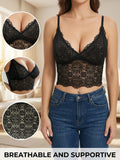 Women's Sexy Floral Lace Bralette Push Up Crop Cami Top Mesh Unlined Wireless Bra Comfortable Female Lingerie Underwear