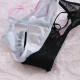 Sexy Pantis Mesh T Pants Thong Cute Transparent Strawberry Cherry Ladies Panties Underwear Low Waist Seamless Lace G-string Wome