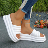 Chunky Platform Slippers for Women 2024 Summer Comfort Soft Sole Beach Shoes Slides Woman Thick Bottom Non-Slip Sandals Ladies
