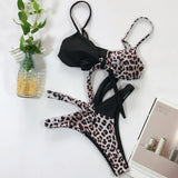 2026 Sexy Bikini Women Swimwear Swimsuit Leopard Cross Straps Bikinis Set Female Push Up Bathing Suit Trajes De Bano Mujer