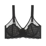 Women's Floral Lace Buckle Front Wireless Bra,Breathable Comfortable lingerie Top for Daily Wear,Women's Lingerie for All Season