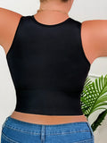 Plus Size Sexy Lingerie Set, Floral Embroidery Front Zipper Plunge Bra, Wireless Push-up New Arrival