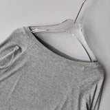 Women's yoga sports T-shirt, Modal ribbed yoga long sleeved outdoor sports loose top slimming yoga T-shirt cover