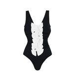 2026 New Retro One Piece Swimsuit Skirt Shoulder Strappy Swimsuit Print Floral Swimwear Women Slimming Bathing Suit Beach Wear