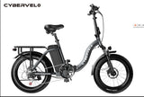 Cybervelo 1000W Ebike For Adults,Removable Battery EBike,28+MPH,Foldable Electric Bike,80 Miles Max Range,Fat Tire EK4 EK5