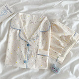 Thin Cotton Women's Short-sleeved Pajamas Set Summer Cute and Casual Sweet and Girly Thin Home Wear Set Sausage Dog Sleepwear