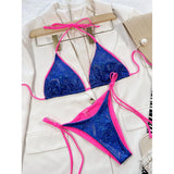 Sexy Leopard Printed Halter Brazilian Bikini Women Swimwear Female Swimsuit Two-Piece Bikini Set Bather Bathing Suit Swim V3681