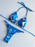 Leopard Halter Scrunch Butt Mini Micro Thong Bikini Women Swimwear Female Swimsuit Two-pieces Bikini Set Bathing Suit Swim Lady