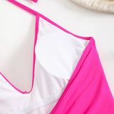 2026 Halter Swimsuit One Piece Backless Solid Swimwear Women Bathers Bathing Swimming Swim Suit Padded Beachwear Summer