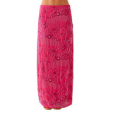 Women Summer Long Skirt for Beach Party Club Sequin Floral Embroidery Loose Fit Straight Skirt Casual Elegant Streetwear