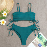 Sexy Bandeau Bikinis 2025 Women Brazilian Swimwear Female Swimsuit Two Pieces Bikini Set Bather Bathing Suits Girls Beach Wear