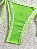 Splicing Wrinkled Pleated Bikinis 2025 High Cut Bikini Women Swimwear Female Swimsuit Two-pieces Bikini Set Bathing Suit Swim