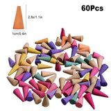 Mixed Natural Reflux Tower Incense Smoke Odor Remover Anxiety Relief Fragrance Incense Cone Meditation Relaxation Aromatherapy