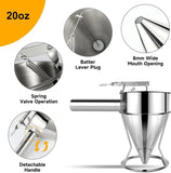 Pancake Batter Dispenser With 4 Nozzles Multi Caliber Stainless Steel Stand