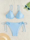 ZTVitality Solid Underwire Sexy Bikini 2025 New Arrival Biquini Padded Push Up Bandage Swimsuit Women Swimwear Summer Beachwear
