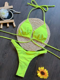 Sexy Triangle Mini Bikini Sets Micro Thongs Swimsuit Women Bathing Suit Biquini Bandage Beachwear Print Swimwear Thong Bikini