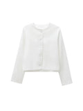Foridol Solid O-neck Single Breasted Black Blazer Coat Women Autumn Winter Short Jacket Office Lady Vintage Buttons Veste