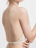 Women‘s lace bralette wireless push-up bra U back sexy Lingerie Deep V bra sexy backless invisible underwear with crossed back