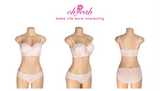 Hot Sale Pink Floral Lace Bra Set for Women Push Up Wirefree Silky Mesh Chiffon Adjustable Straps Back Closure Daily Lingerie