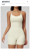 Summer New Hollow Open Back Criss Cross Yoga Jumpsuit Women Outdoor Solid Sleeveless Hip Lifting Pleate Sports Fitness Suits