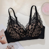 French Style Sexy Lace Underwear Set, Non-Padded Push Up Bra for Small Bust, Wirefree & Breathable, New Hot Bestseller MOYISU AB