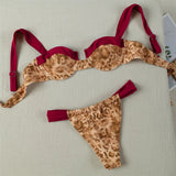Push Up Bikini 2024 Sexy Women Swimsuit Female Swimwear High Cut Bikini Set Swimming Suit Beachwear Patchwork Brazilian Biquini