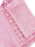 Chest corset with satin ruffled sleeves and waist-tightening palace corset at the back of the shoulder.