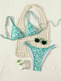 Sexy Orange Print Micro Bikini 2026 Women Double Strap Push Up Bra Hollow Out Thong Swimsuit Beach Bathing Suit Holiday Swimwear
