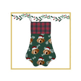 Custom Christmas Stocking 2026 Personalized Name Photo Christmas Socks Gift Bag For Christmas Tree Decorative Pendant