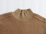 Foridol Turtleneck Fluffy Hoodie for Women Autumn Casual Loose Pullovers Female Basic Fashion Winter Women's Sweatshirts