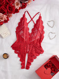 Women's Lace Bodysuit Comfortable Soft Stretch Fashion Casual One Piece Underwear Sleepwear