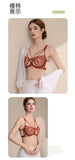 Women's French Pure Desire Lace Lingerie Set - Rabbit Ear Cup Thin Push Up Bra Minimizer for Large Bust