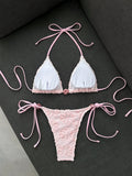 Sexy Yellow 3D Flower Micro Bikini 2026 Women Hole Out Stone Strap Push Up Bra Thong Swimsuit Holiday Bathing Suit Swimwear