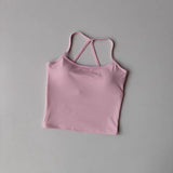 Women's Slim Fit Yoga Fitness Vest Skin Friendly Nude Sports Bra Pilates Top Beautiful Back Design Suspension Yoga Sports Bra