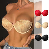 Ladies' invisible shoulder strap seamless comfortable lace solid color steel ring bra anti sagging underwear sexy Lingerie A2150