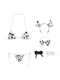 Sexy Cos Cow Cosplay Costume Maid Lolita Bra and Panty Set Stockings Erotic Lingerie Onlyfans Women Naughty Bikini Set