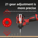 SUMAIWEI Brushless Electric Drill Cordless Knockable Driller Driver 80N.m 18V Screwdriver Li-ion Battery Electric Power Tools