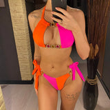 8 Colors Diamond Rhinestones Splicing Bikini Women Swimwear Female Swimsuit Two-Pieces Bikini Set Bather Bathing Suit Swim V5132