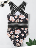 Mesh Tape Swimsuit One Piece Sexy Leopard 2026 Swimwear Women Cross High Neck Bathing Suit Female Swimming Summer Beachwear