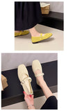 Women Flats Summer Trend Knitted Mary Jane Shoes for Woman Breathable Footwear Lightweight Casual Flat Shoes Zapatos De Mujer