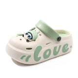 2026 New Women Fashion Clogs Cute DIY Charms Home Street Slippers For Female Summer Platform Shoes Soft EVA Girls Leisure Sandal