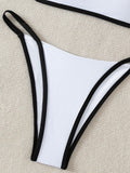 Splicing Mini Micro Thong Bikini Female Swimsuit Women Bandeau Swimwear Two-pieces Bikini Set Brazilian Bather Bathing Suit Swim