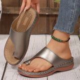 Lightweight Clip Toe Wedge Heel Slippers Women Plus Size 43 Thick Bottom Casual Sandals Woman Outdoor Platform Summer Sandles