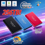 External Hard Drive High Speed Hard Disk 256TB USB3.1 Portable 128TB for Pc/Laptop/Mac/Phone Solid State Disk