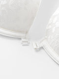 Women's Sexy Front Closure Push Up Bra Seamless Smooth Bra with underwire Makes Chest Look Smaller Lingerie beige