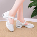 Women Satin Ballet Shoes Breathable Lightweight Ribbon Lace Up Non Slip Square Toe for Office Summer Daily All Season Wear