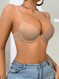 Everyday Women's Solid Basic Bra Padded Push-Up Bra Seamless Enhanced Cleavage Women's Underwear
