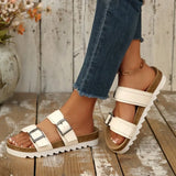 and Slippers 2026 Spring and Summer New Metal Buckle Beach Shoes for Women